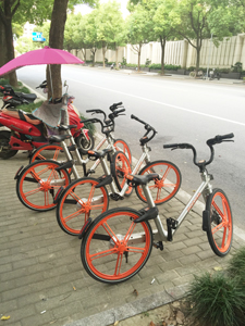 上海の新しい移動手段となったシェア自転車の「摩拝単車（mobike）」